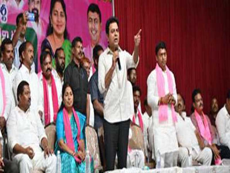 In the MLC elections, KTR is urging support for BRS candidate Rakesh Reddy.