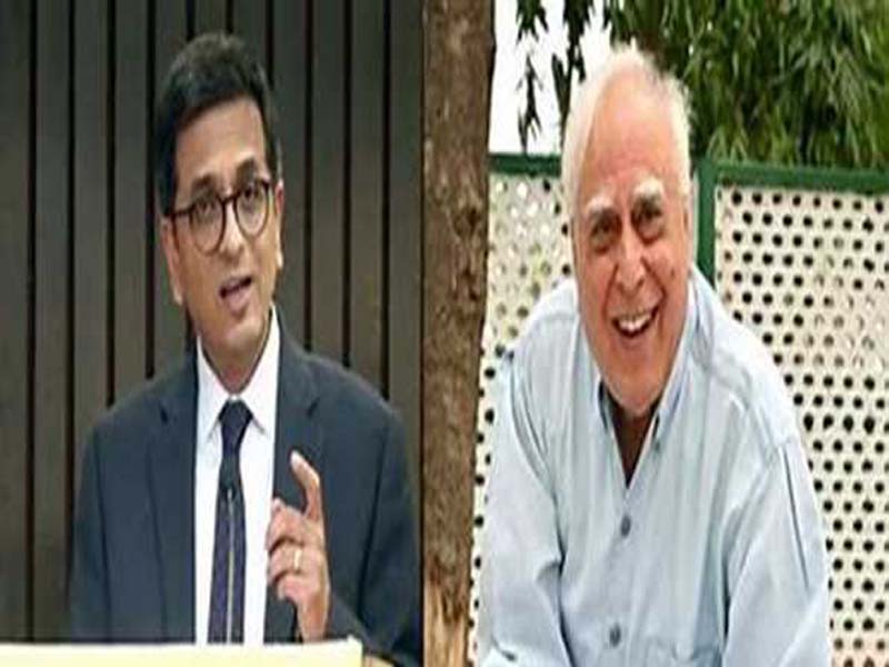 CJI congratulates Kapil Sibal on winning the SCBA presidential election.