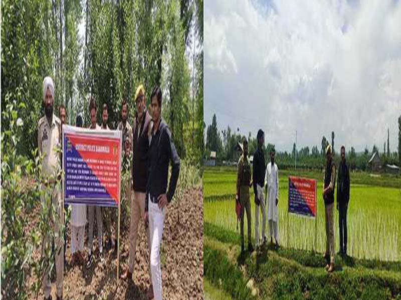 Two militant handlers’ properties are attached by JK police in Baramulla.