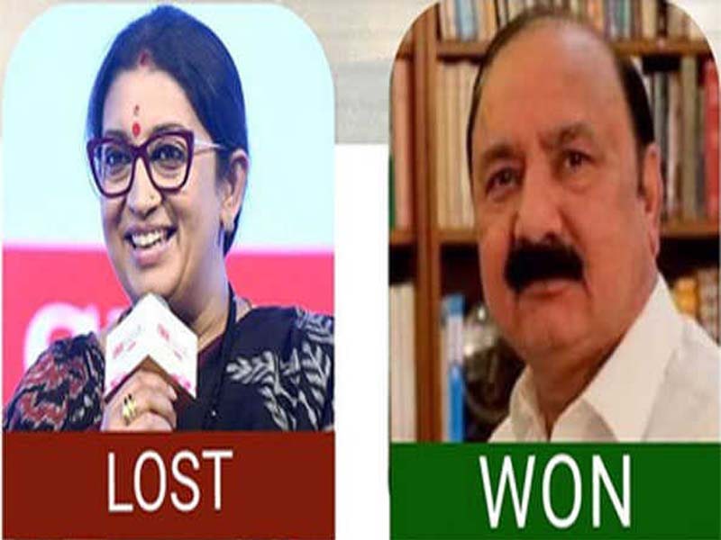 KL Sharma triumphs over Cong bastion while Smriti Irani loses to Amethi