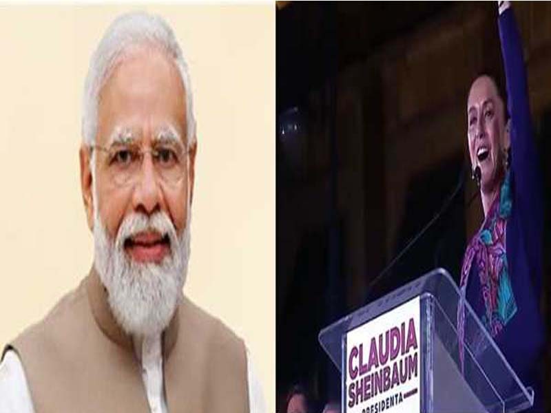 PM Modi congratulates Claudia Sheinbaum, the first female president-elect of Mexico.