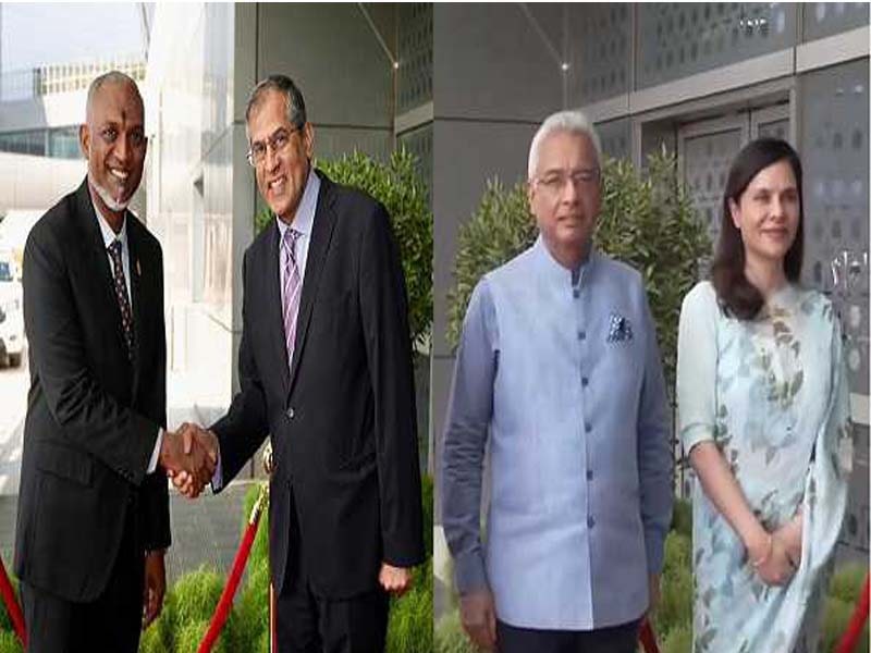 Leaders from Bhutan, Mauritius, and the Maldives come for Modi’s inauguration.