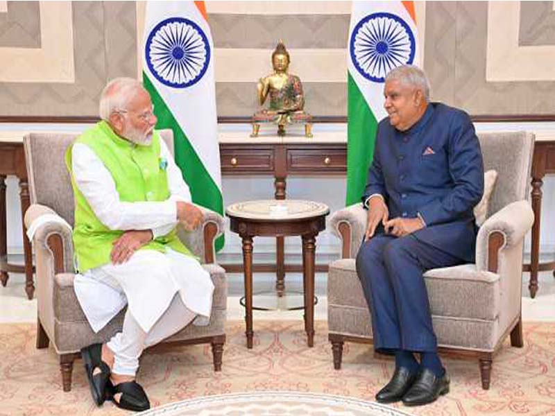 Meets Vice President Dhankhar, PM Modi