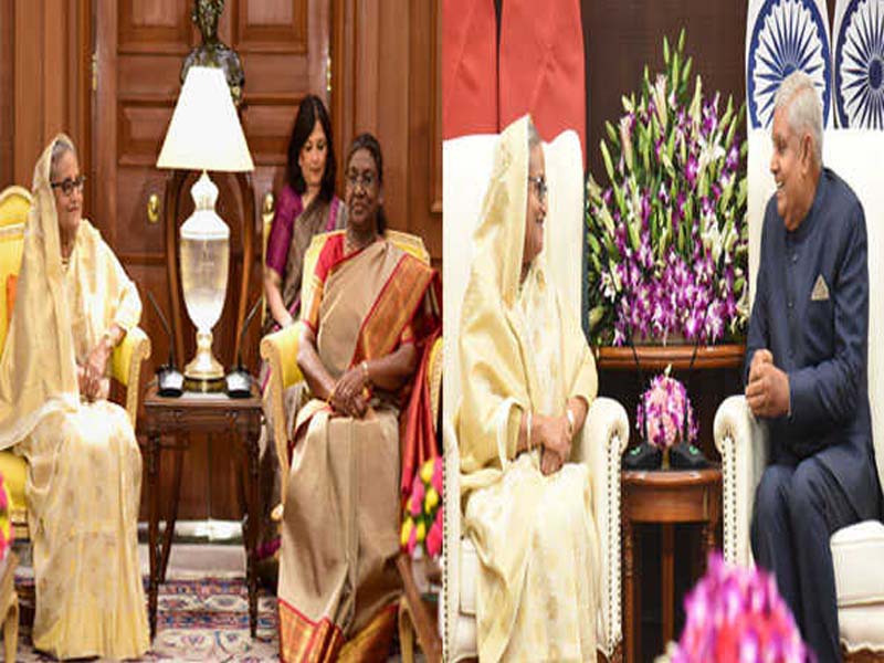 Bangladeshi PM calls Dhankhar, President Murmu