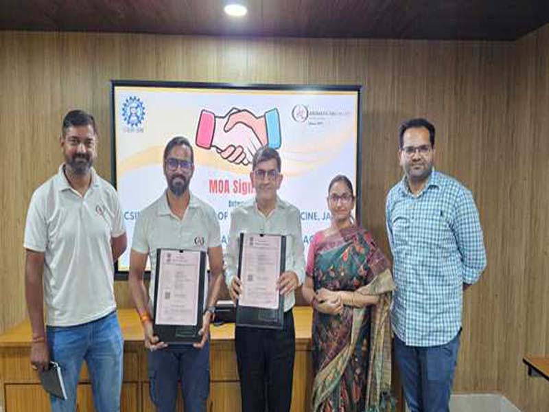 MoA with Aromatic & Allied Chemicals, Bareilly, is inked by CSIR-IIIM, Jammu.