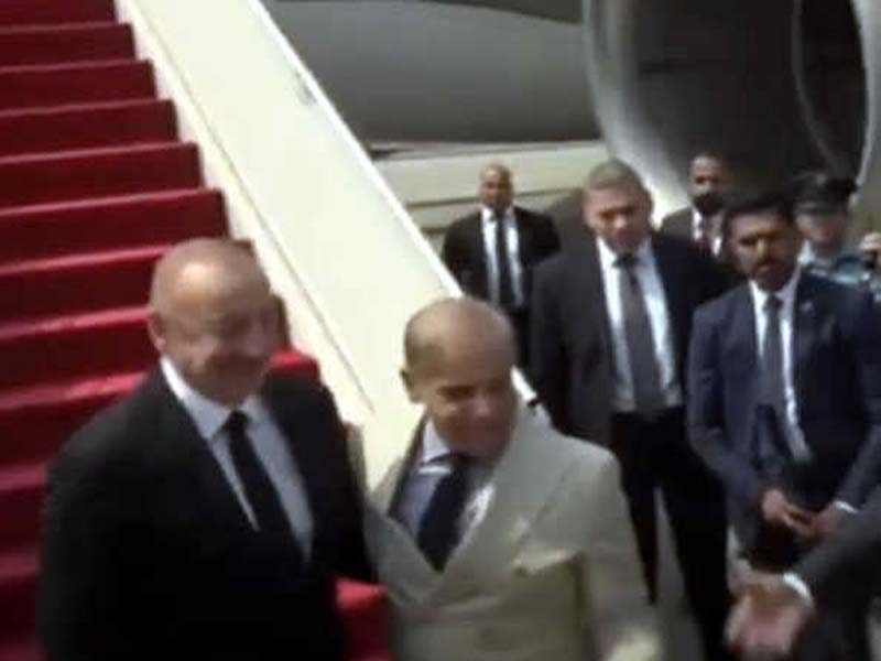 The president of Azerbaijan travels to Pakistan for a two-day state visit.