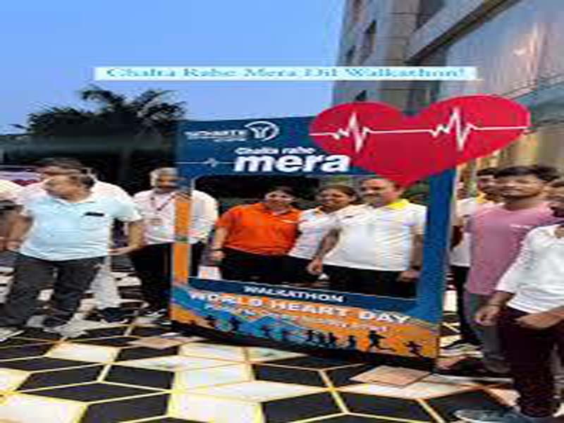 Yatharth Hospitals’ “ChaltaRaheMeraDil” walkathon promotes heart health.