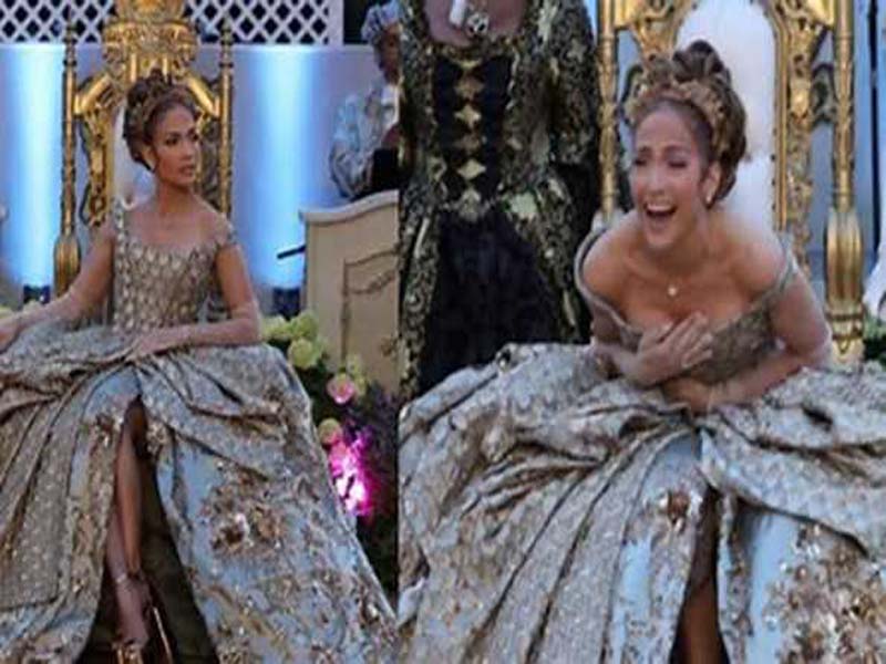 Jennifer Lopez celebrates her birthday by wearing a Manish Malhotra gown with a Bridgerton motif.