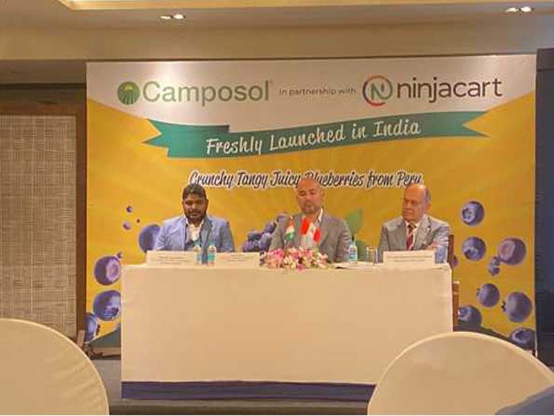 A strategic alliance is formed between Camposol and Ninjacart to export Peruvian blueberries to India.