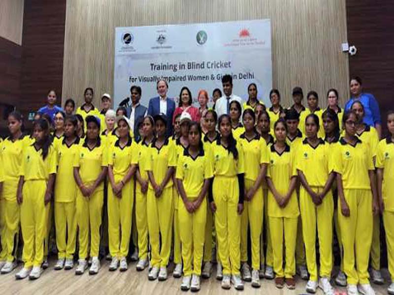 In Delhi, the Samarthanam Trust begins teaching women and girls to play blind cricket.