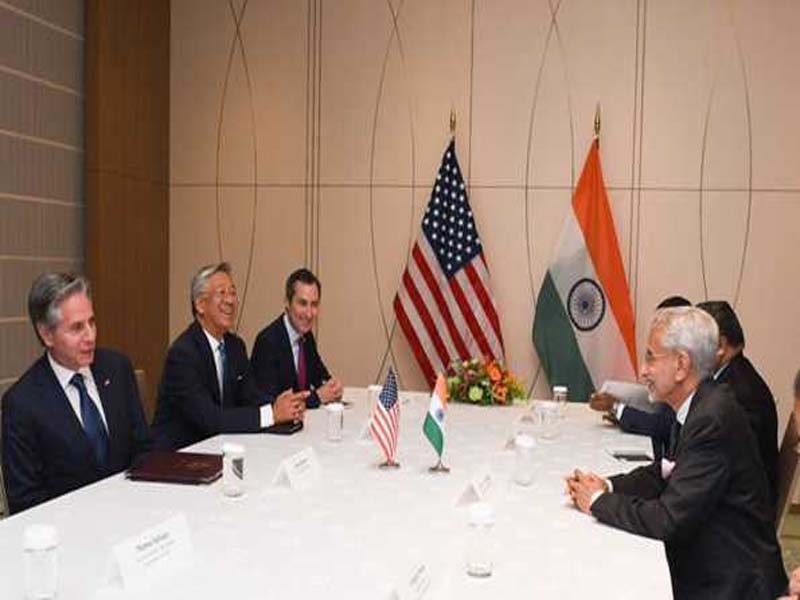 EAM and US Secretary of State Antony Blinken have a bilateral meeting.