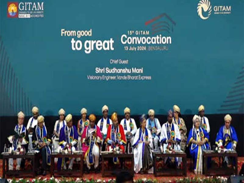 At the 15th convocation, 1218 graduates from Gitam University are motivated to discover their Ikigai.