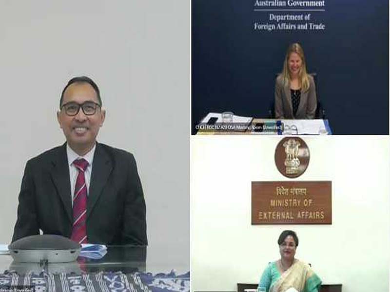 Australia, Indonesia, and India talk about working together in the Indo-Pacific area.