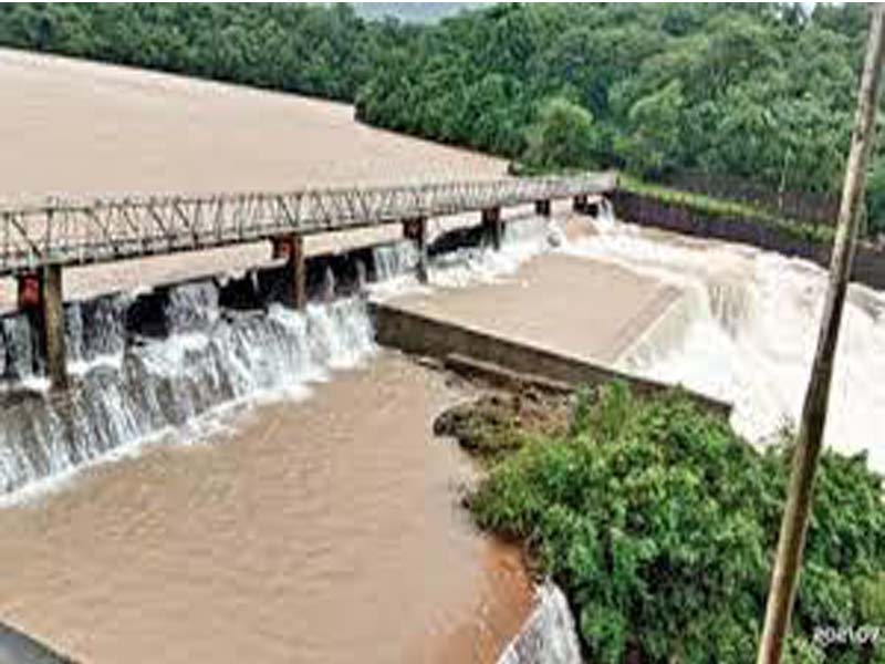 Water from Radhanagari Dam begins to overflow in Kolhapur, Maharashtra