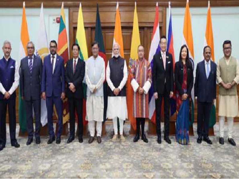 PM Modi meets with foreign ministers from BIMSTEC and talks about enhancing regional cooperation.