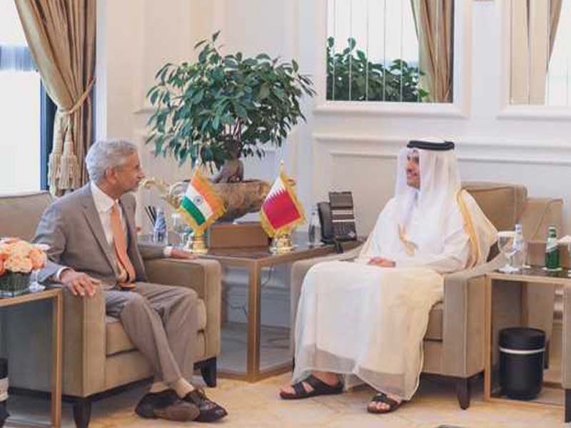 Third Afghan discussions are hosted by Doha while EAM speaks with the PM of Qatar.