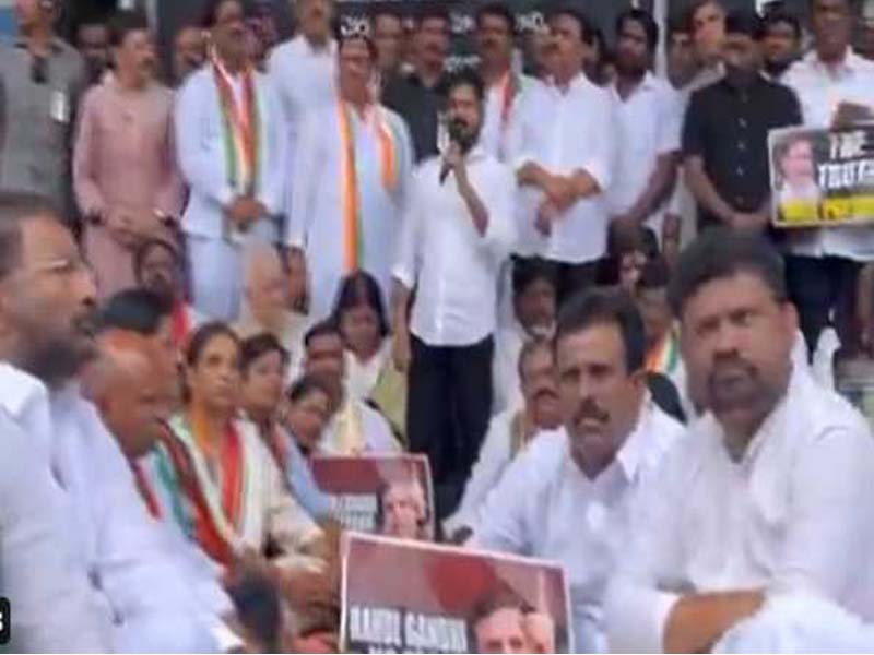 Telangana CM holds dharna at Hyderabad’s ED office