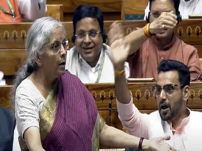 Sitharaman accuses the opposition of ignoring any state in the budget.