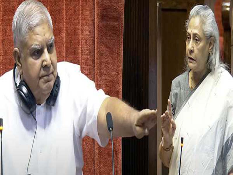 Jaya Bachchan and Dhankhar spar in the Rajya Sabha