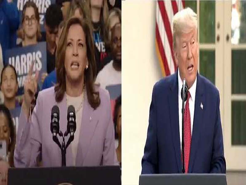 Trump claims Harris is emulating his platform.