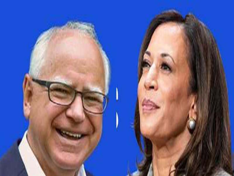 Running mate for vice president, Harris selects Walz.
