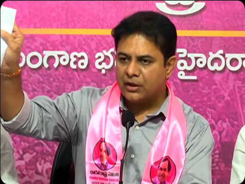 KTR charges that the Cong government misled farmers about its loan waiver program.