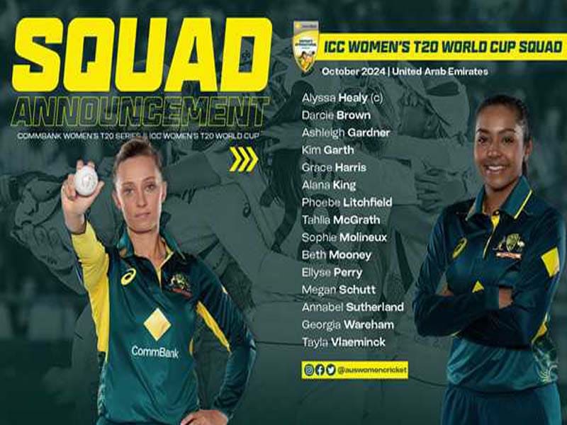 Australia releases its ICC women’s T20 World Cup team.