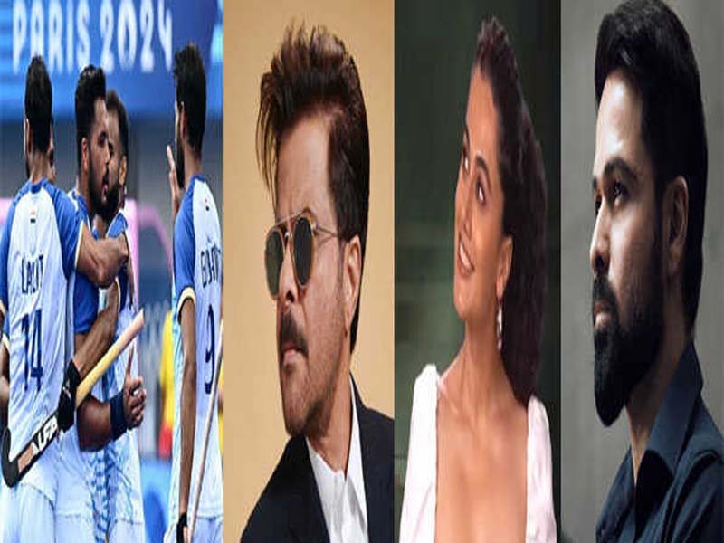 On social media, Bollywood celebrities congratulate the Indian hockey team.