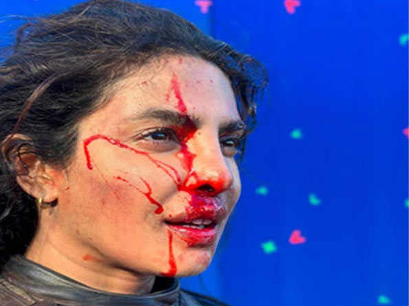 Priyanka Chopra shows off her dramatic makeup looks while filming “The Bluff”