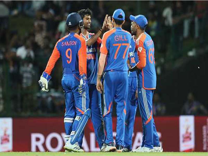 India wins the Super Over match to secure the T20I series.