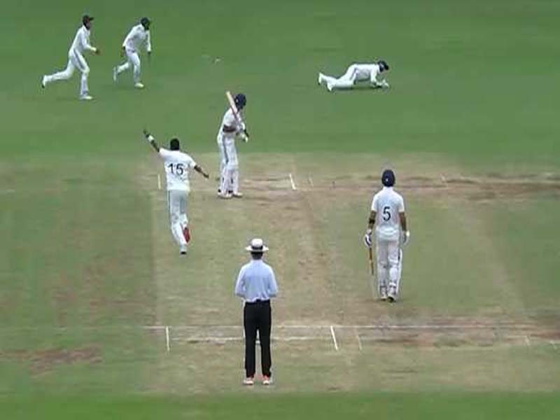 India B leads India A in bowling at lunchtime, 208/7, thanks to Mukesh and Saini.