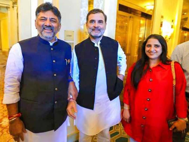 Rahul and Karnataka Dy CM Shivakumar meet in the US.