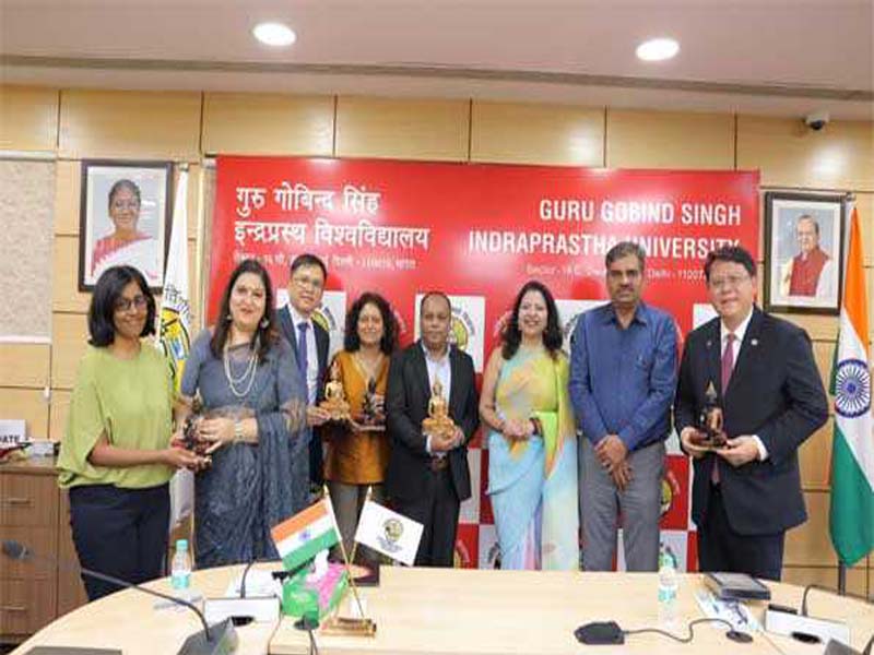 A delegation from Singapore, Temasek, visits GGSIPU