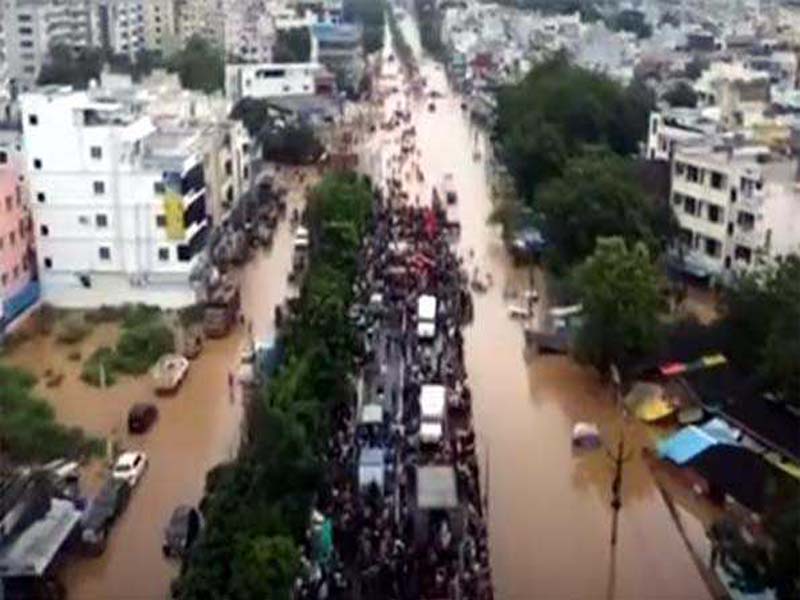 The Telangana government has announced compensation for flood victims’ families of Rs 5 lakh.