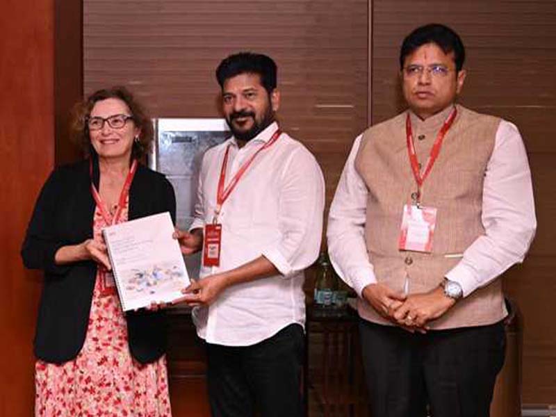 On the first day of the Global AI Summit, the Telangana government signs 21 memorandums of understanding.