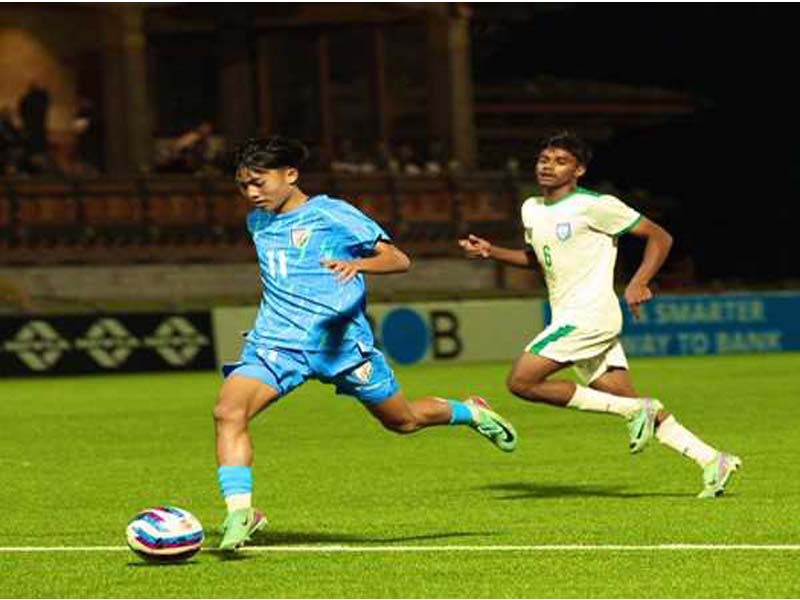 To secure the SAFF U17 title, India defeated Bangladesh.