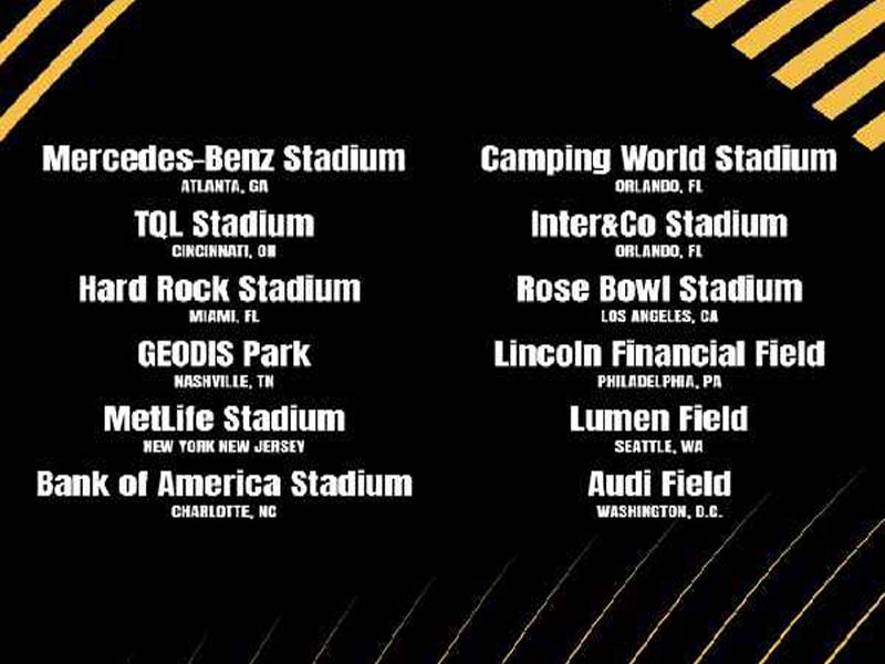 12 stadiums have been named by FIFA to host the historic FIFA Club World Cup in 2025.