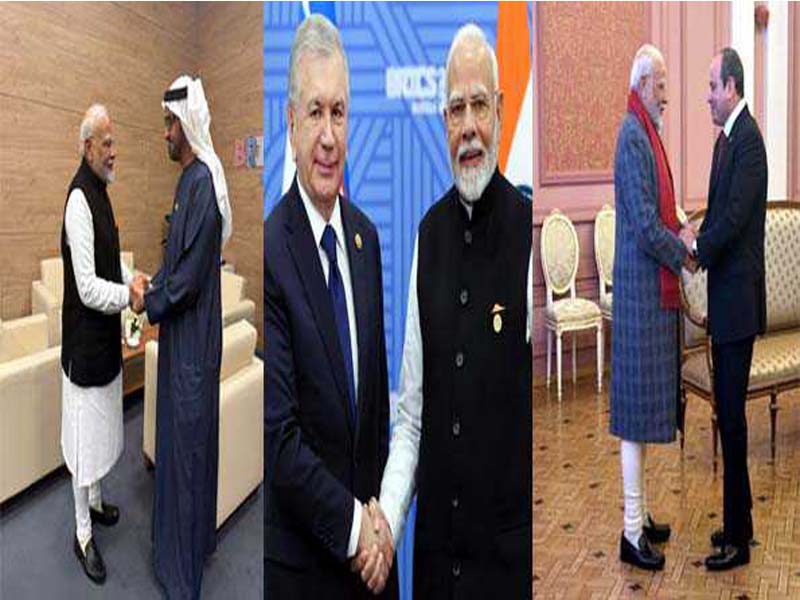 PM Modi Meets UAE, Uzbekistan, and Egypt Presidents in Kazan