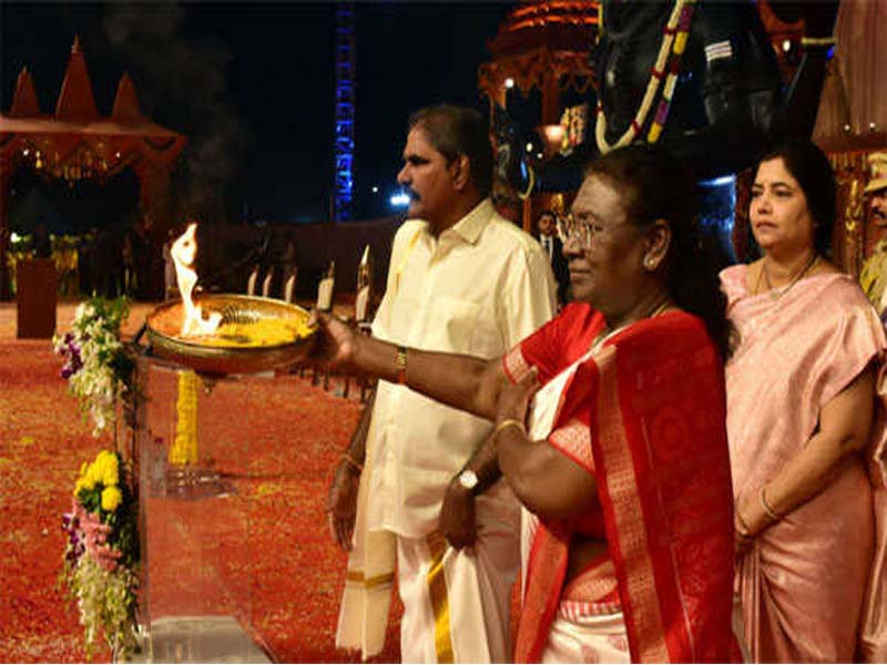 President Murmu Attends Koti Deepotsavam in Hyderabad