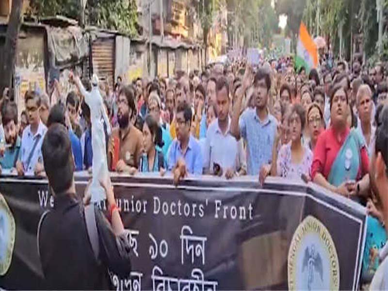 Junior Doctors Rally for Justice in RG Kar Rape-Murder Case