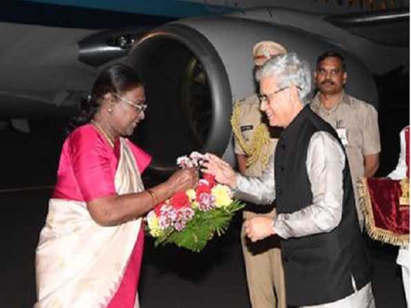 President Murmu Arrives in Hyderabad for Two-Day Visit