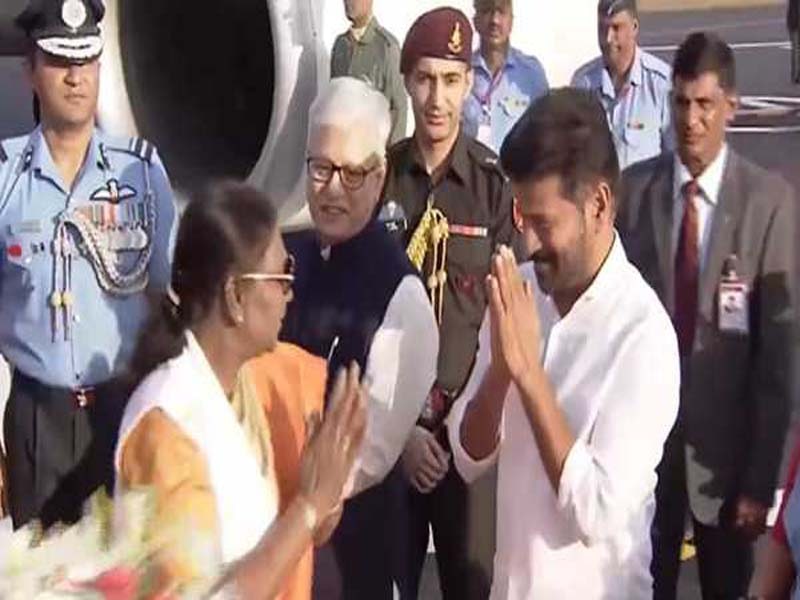 President Murmu arrives in Hyderabad for a five-day southern visit.