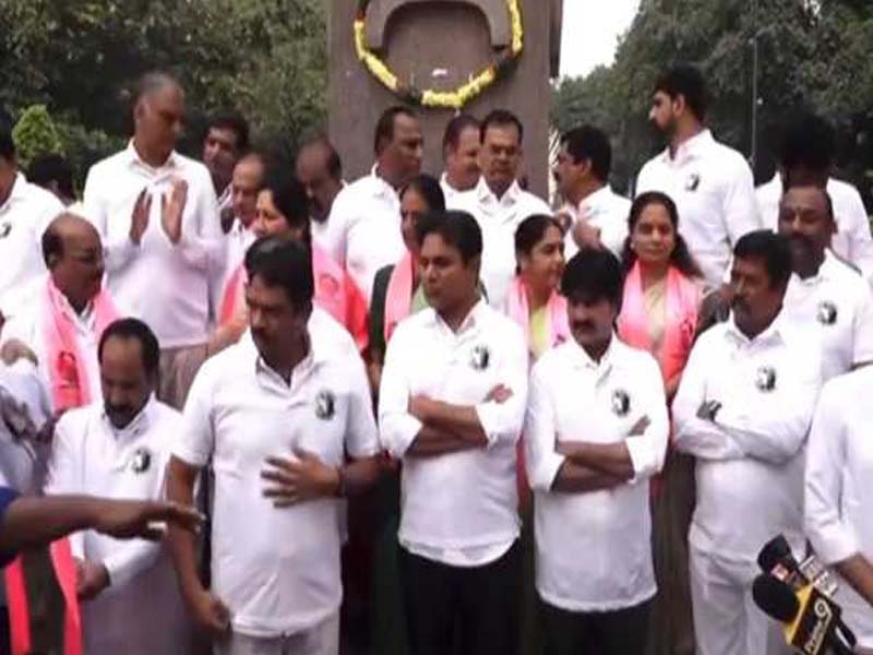 Tension at Hyderabad Assembly as BRS MLAs, MLCs Protest