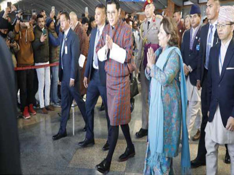Bhutan King Visits Buddhist Shrines in Nepal on Return from India