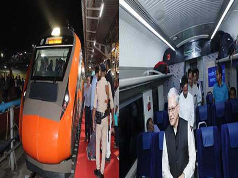 The Nagpur-Secunderabad Vande Bharat train is welcomed by Telangana Governor and Union Minister K Reddy.