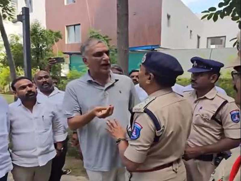 Amidst political tensions, BRS Leader Harish Rao was placed under house arrest.