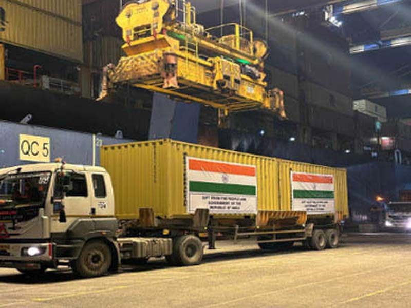 India provides 32 tons of relief material to typhoon-hit Myanmar and 1,000 MT of rice to drought-stricken Namibia.